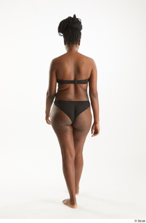 Dina Moses  1 back view underwear walking whole body…